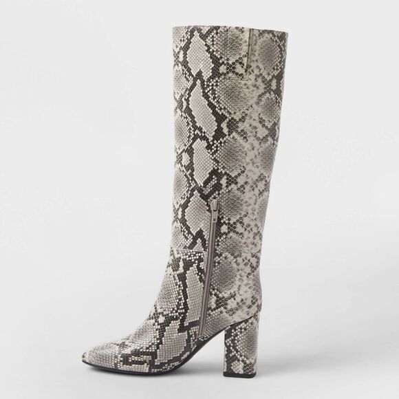 Open Box - A New Day - Women’s Evangeline Boots with Memory Foam Insole – Cream - Picture 2 of 3